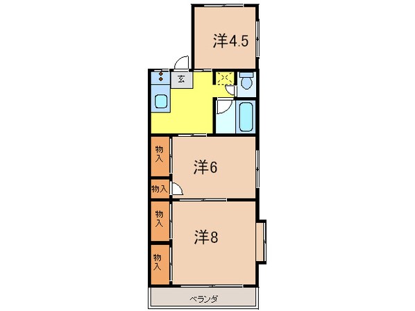 レジデンス石巻の物件間取画像